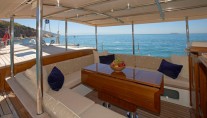 Sailing yacht KEALOHA -  Deckhouse in the shade